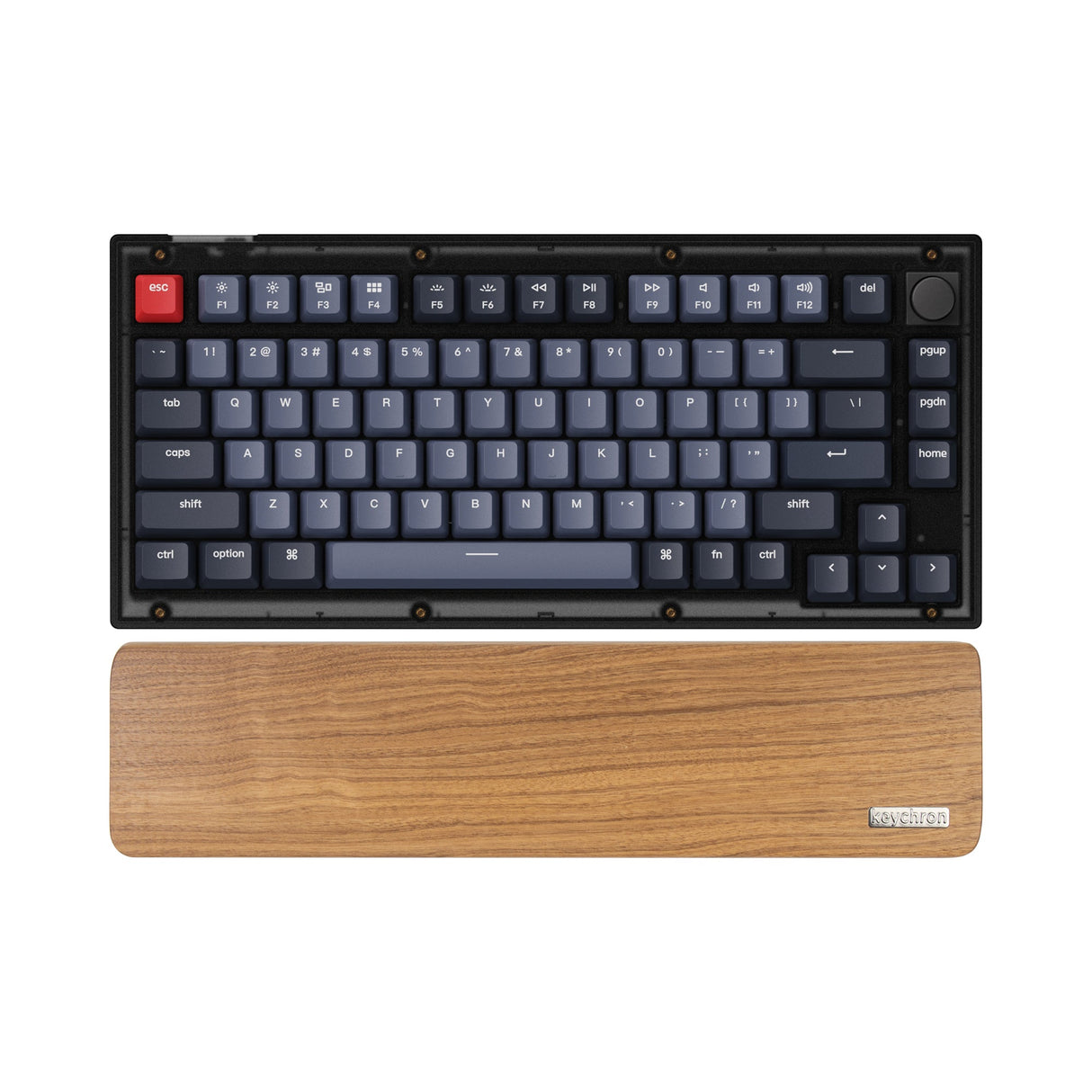 Keychron V1 keyboard wooden palm rest